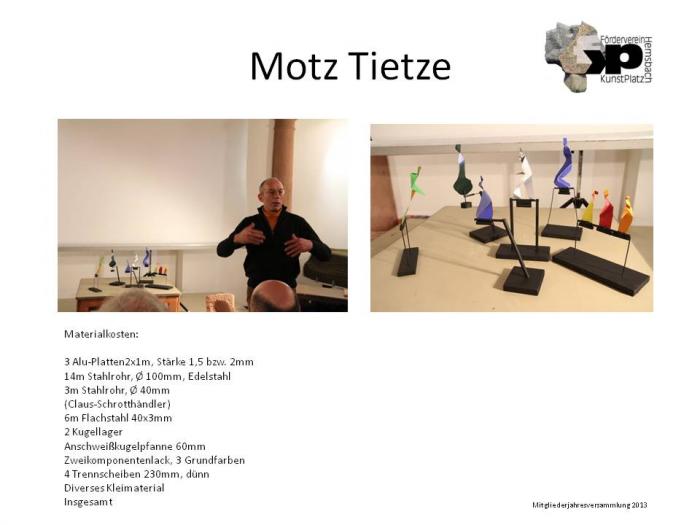 Motz Tietze mit seinem Modell